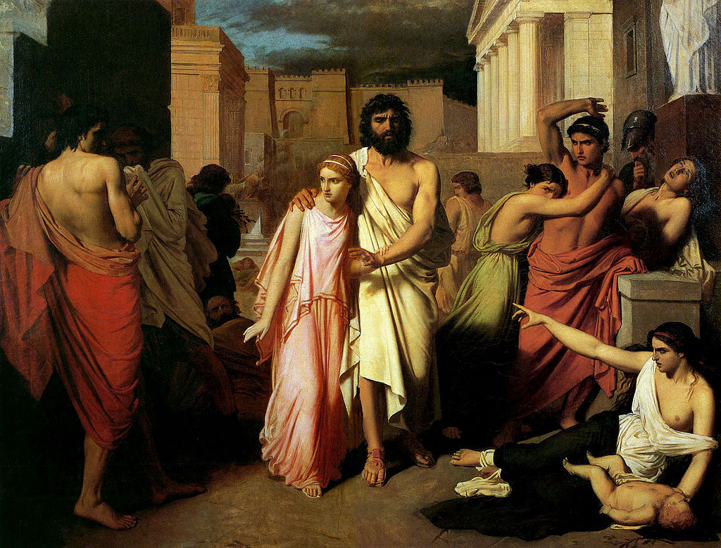 Målningen Oidipus och Antigone