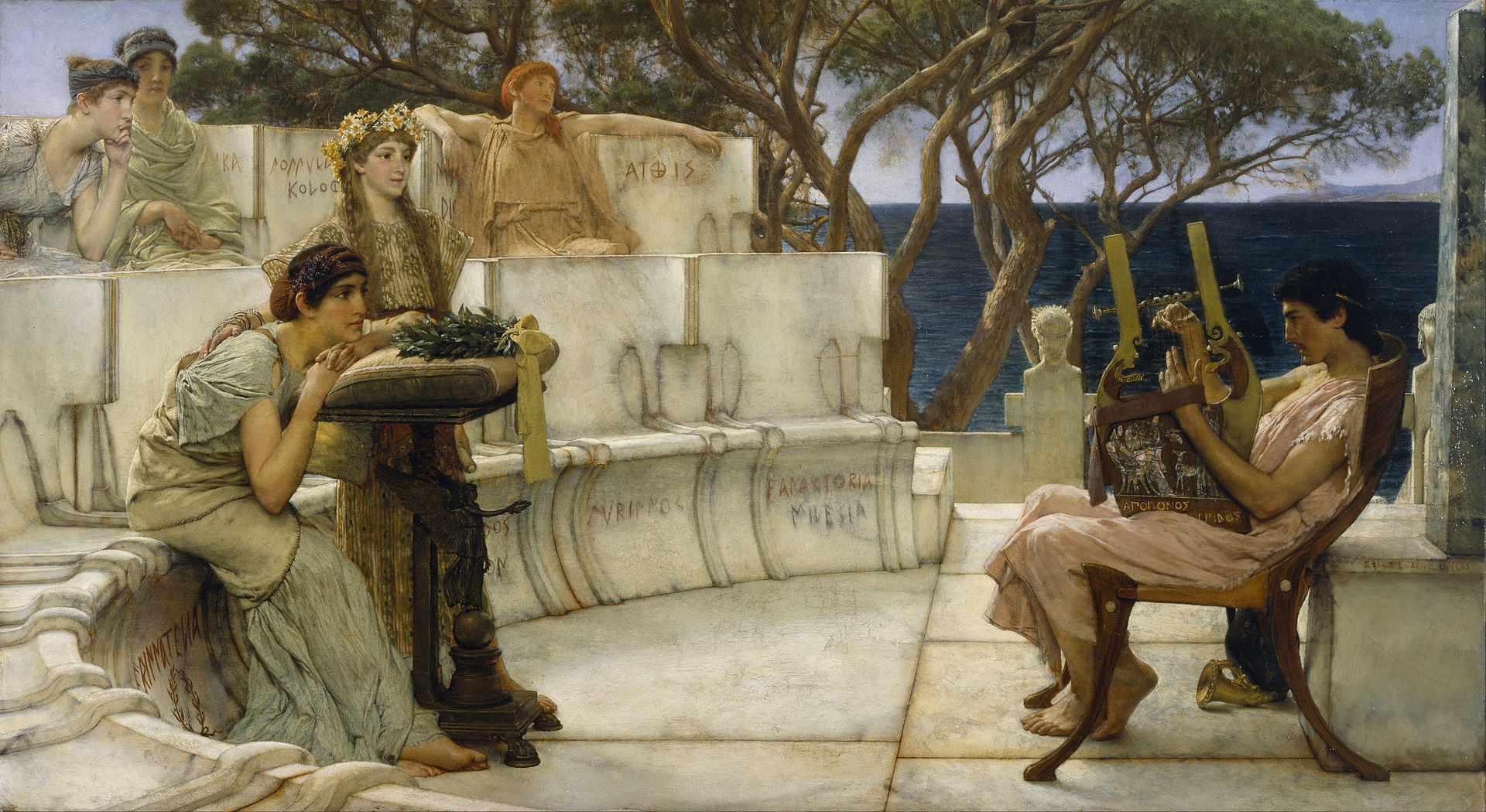Målningen Sapfo och Alkaios av Lawrence Alma-Tadema