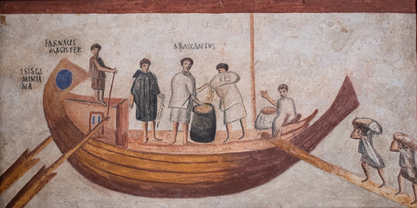 Freskomålning från Via Laurentina, Ostia